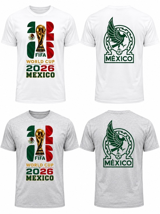 Other - Mexico FIFA World Cup 2026 Graphic Tee - White or Gray